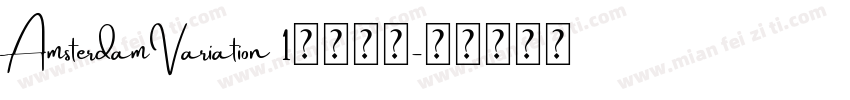 AmsterdamVariation 1字体下载字体转换